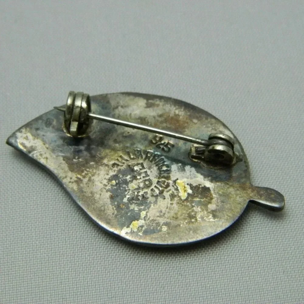 Alpaca Mark .925 Sterling Silver Abalone Leaf